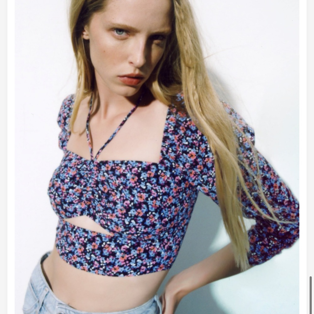 Zara Floral Crop Top